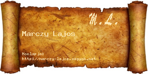 Marczy Lajos névjegykártya